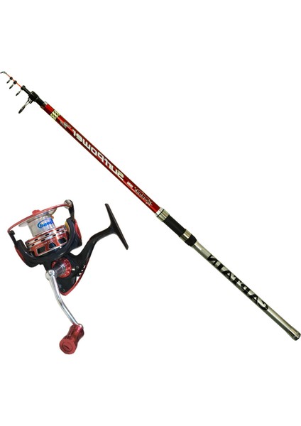 1680391 Tele Surf 390CM. Kamış ve Makina Olta Seti