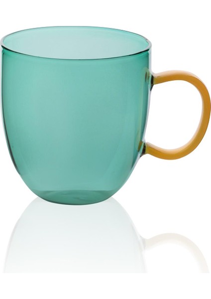 Borosilikat Cam Kupa Yeşil 450 ml BRD0134