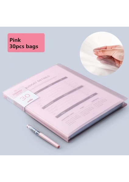 30 Adet Çanta Pembe Tarzı A4 Dosya Müzik Sınav Kâğıdı Organizatörü Saklama Çantası Masa Doküman Çantaları Levha Koruyucuları Kılıfı Kırtasiye (Yurt Dışından)