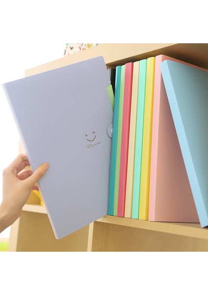 Kırmızı Stil 10 Şeker Renkli Su Geçirmez A4 Dosya Belgeliği Cüzdan Tutucu Organizer Çok Katmanlı Dosya 5'Li Paket Bilgi Broşürü (Yurt Dışından)