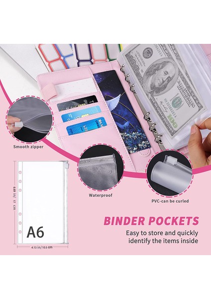 Lazer Pembe Tarzı A6 Pu Bütçe Cüzdanı Defter Fermuar Cebi Makaron Lazer Renkli Kapak Günlük Ajanda Planlayıcı Dosya Okul Malzemeleri (Yurt Dışından) indirimleri