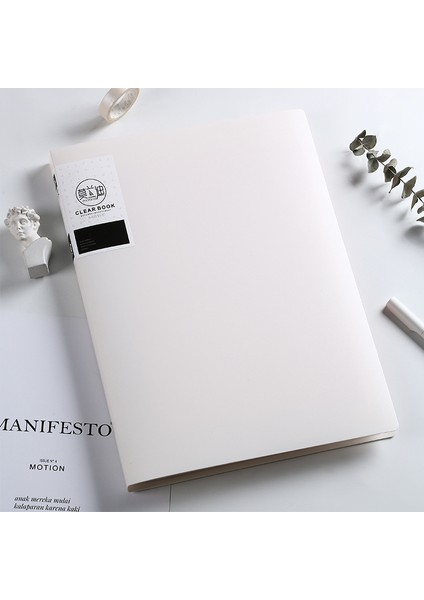 Beyaz 20 Sayfa Stili A4 Ekran Kitap Sayfaları Şeffaf Içecek Klasör Belgeleri Saklama Çantası Test Kağıdı Dosya Organizatörü Okul Ofis Kırtasiye (Yurt Dışından)