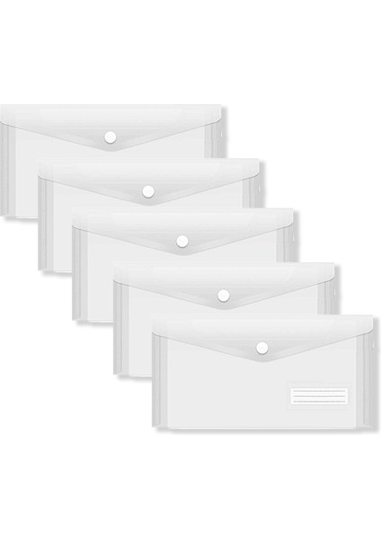 Clear-5 Paket Stili 5 Paket A6 Net Zarf Dosya Kılıfı Fatura Çantası Kalem Kutusu Etiket Cebi Ile, Okul Ofis Ev Kullanımı Için A6 Zarf Dosya Kılıfı - E-Ticaret Başlığı (Yurt Dışından)