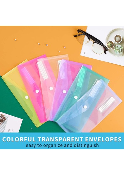 Clear-5 Paket Stili 5 Paket A6 Net Zarf Dosya Kılıfı Fatura Çantası Kalem Kutusu Etiket Cebi Ile, Okul Ofis Ev Kullanımı Için A6 Zarf Dosya Kılıfı - E-Ticaret Başlığı (Yurt Dışından)