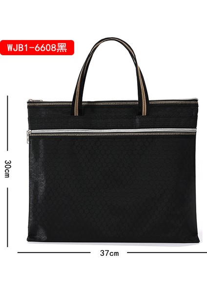 Wjb1-6608 Stili Moda Tuval Taşınabilir Dosya Çantası Çift Fermuar Doküman Çantaları Veri Doküman Ofis Depolama Çantası El Çantası Yüksek Kapasite (Yurt Dışından)