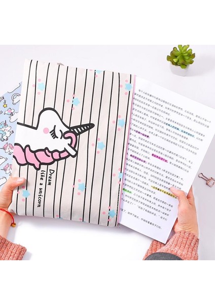 Mavi Stil 2022 Yeni Sevimli Unicorn Su Geçirmez Kanvas A4 Dosya Çantası Belge Kağıt Organizatör Depolama El Çantası Okul Ofis Kırtasiye (Yurt Dışından)