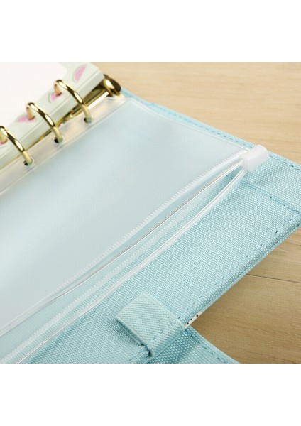 Beyaz-1 Adet Tarzı Pratik Temiz Pvc A5 A6 A7 Dosya Cebi Saydam Fermuarlı Klasörler 6-Halkalı Defter Dosyaları Rapor Klasörü Için (Yurt Dışından)