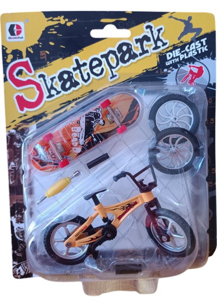Figür Bisiklet Parmak Kaykay Oyuncak Mini Kay Kay Seti Fingerboard Ollie Skatepark Oyun Seti