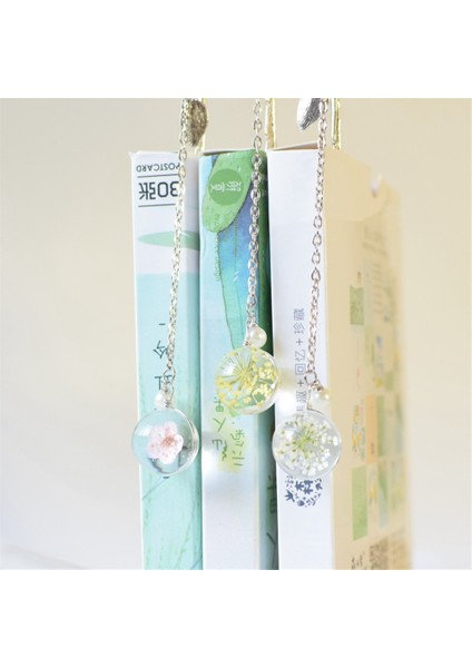 E Stili Kızlar Için Retro Top Kolye Kitap Ayracı Kurutulmuş Çiçek Bookmark Yenilikçi Takı Çocuk Kawaii Kırtasiye Kitap Aksesuarları (Yurt Dışından) modelleri