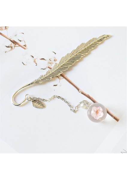 E Stili Kızlar Için Retro Top Kolye Kitap Ayracı Kurutulmuş Çiçek Bookmark Yenilikçi Takı Çocuk Kawaii Kırtasiye Kitap Aksesuarları (Yurt Dışından) fırsatları