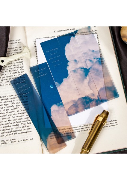 G Tarzı Ay Yolculuk Serisi Ay Işık Ayraç Pvc Okuma Kitap Ayraç Alacakaranlık Ay Kitap Sayfa Işaretleyici Kırtasiye Malzemeleri (Yurt Dışından)