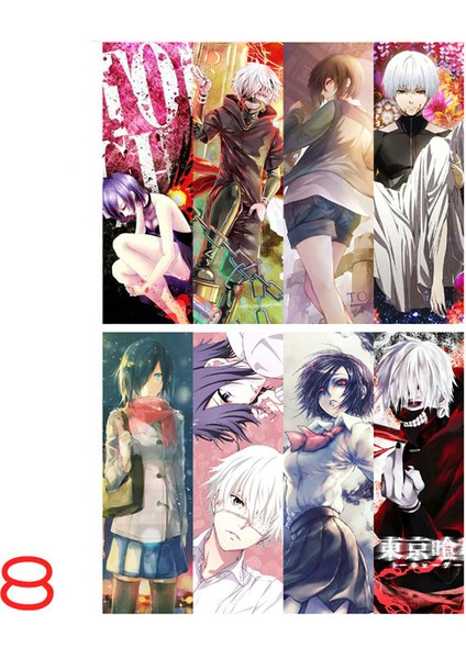 Stil 8 Stil 8 Adet Tokyo Ghoul Anime Kitap Ayracı Su Geçirmez Şeffaf Pvc Plastik Ayracı (Yurt Dışından)