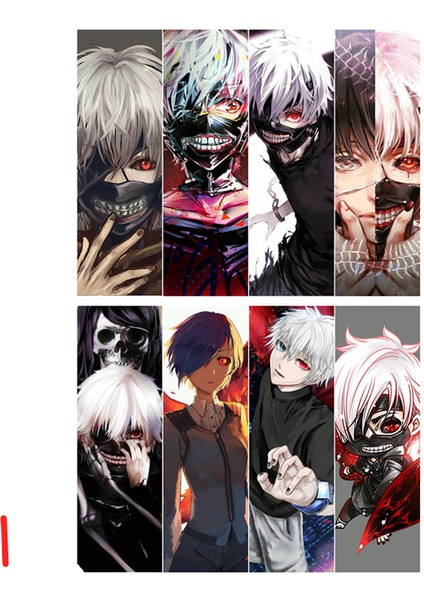 Stil 8 Stil 8 Adet Tokyo Ghoul Anime Kitap Ayracı Su Geçirmez Şeffaf Pvc Plastik Ayracı (Yurt Dışından)