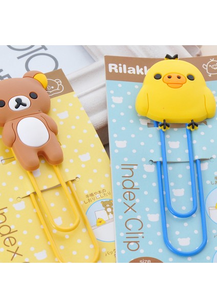No.3 Tarzı Sevimli Karikatür Kawaii Rilakkuma Serisi Ayraç Kelepçe Not Tutucu Kağıt Kelepçesi Okul Ofis Malzemesi Ayraç- (Yurt Dışından) indirimleri
