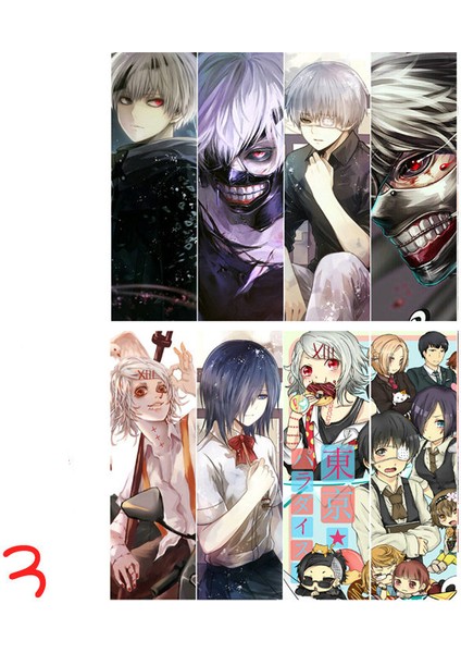 Stil 8 Stil 8 Adet Tokyo Ghoul Anime Kitap Ayracı Su Geçirmez Şeffaf Pvc Plastik Ayracı (Yurt Dışından)