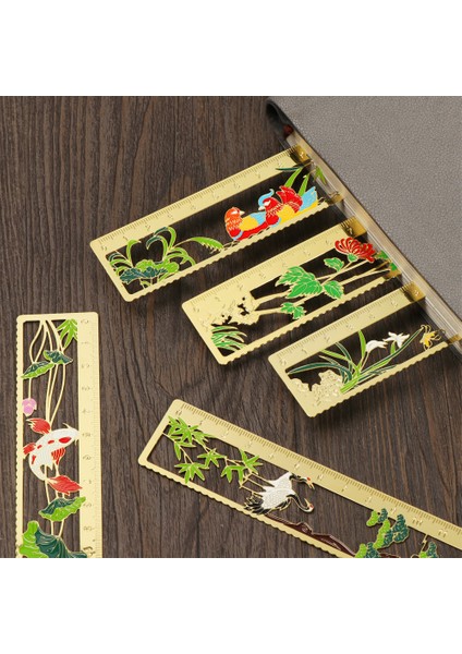 B-2 Tarzı Retro Çin Tarzı Oyuk Metal Ayraç Cetvel Kitap Tutucu Çok Fonksiyonlu Kitap Klipsi Çocuk si Okul Ofis Kırtasiye Malzemeleri (Yurt Dışından) fiyatları