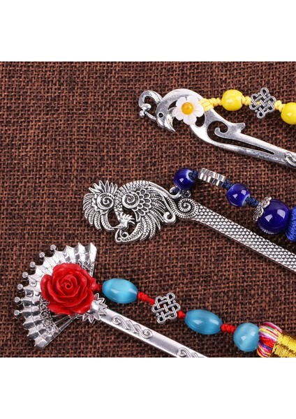 No.5 Tarzı Çin Tarzı Vintage Klasik Metal Ayraç Püskül Boncuk Okul Ofis Malzemeleri (Yurt Dışından) modelleri