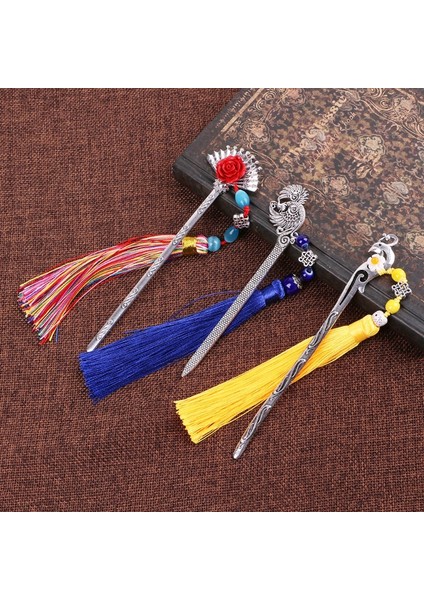 No.5 Tarzı Çin Tarzı Vintage Klasik Metal Ayraç Püskül Boncuk Okul Ofis Malzemeleri (Yurt Dışından) fırsatları