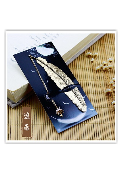 Barınak Tarzı 1 Adet Retro Metal Tüy Ayraç Marque Sayfa Yaratıcı Kitap Işareti Kore Ofis Malzemeleri Paketi Okul Malzemeleri (Yurt Dışından)