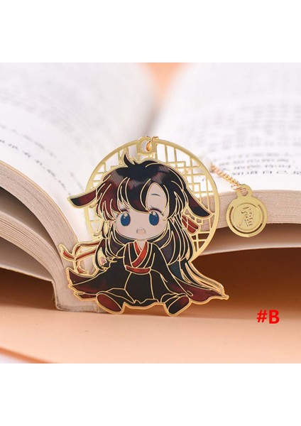 B 2 Tarzı The Untamed Mo Dao Zu Shi Büyücü Ustası Wei Wuxian Lan Wangji Metal Oyuk Yer Işaretleme (Yurt Dışından)