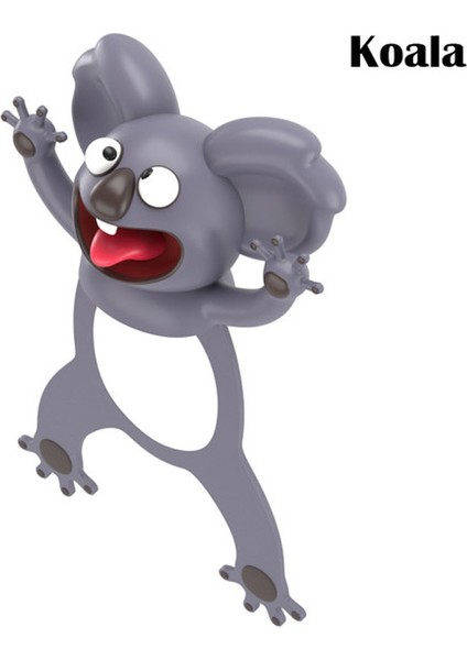 Koala Tarzı Yaratıcı 3D Panda Shiba Inu Komik Pvc Kitap Ayraçları Sevimli Kitap Işaretçileri Karikatür Hayvan Ayraçları Sevimli Gerçek Ahtapot Okul Malzemeleri (Yurt Dışından)