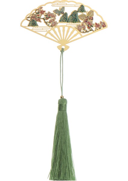 No.11 Stili Çin Tarzı Katlanabilir Abajur Mıknatıs Retro Kitap Ayracı Sayfa Işaretleme Çapa Çiçek Püskül Okul Ofis Malzemeleri (Yurt Dışından)