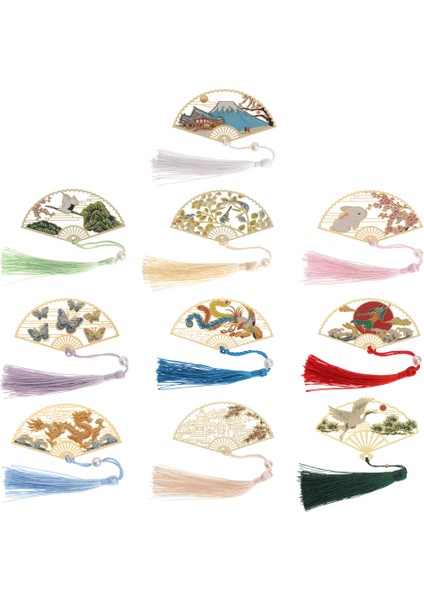 No.11 Stili Çin Tarzı Katlanabilir Abajur Mıknatıs Retro Kitap Ayracı Sayfa Işaretleme Çapa Çiçek Püskül Okul Ofis Malzemeleri (Yurt Dışından) modelleri