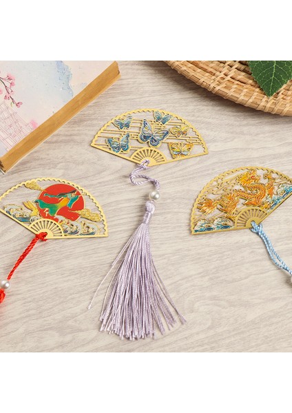 No.11 Stili Çin Tarzı Katlanabilir Abajur Mıknatıs Retro Kitap Ayracı Sayfa Işaretleme Çapa Çiçek Püskül Okul Ofis Malzemeleri (Yurt Dışından) indirimleri