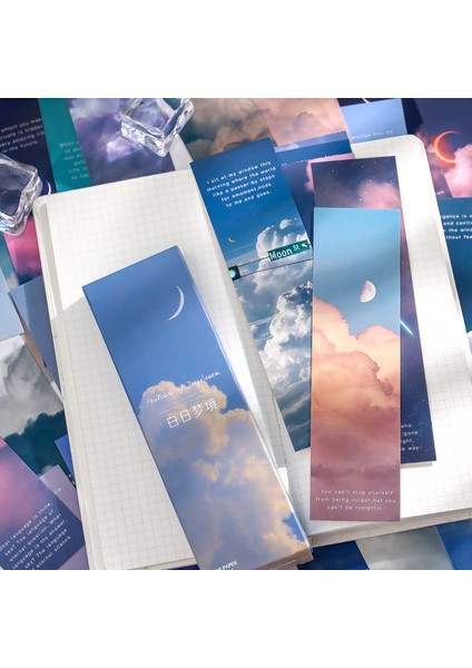 E Stili Fildişi Karton Ayraç Bullet Journaling Aksesuarları Estetik Ins Manzara Öğrenci Ofis Malzemeleri Kitap Işaretçisi (Yurt Dışından) fiyatları