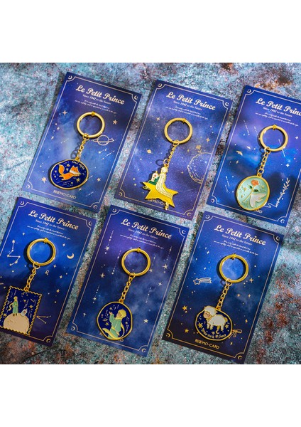E Stili Küçük Prens Metal Anahtarlık Fantastik Masal Küçük Tilki Kuş Gül Bullet Journal Aksesuarları Çanta Araba Şirin Kolye (Yurt Dışından)