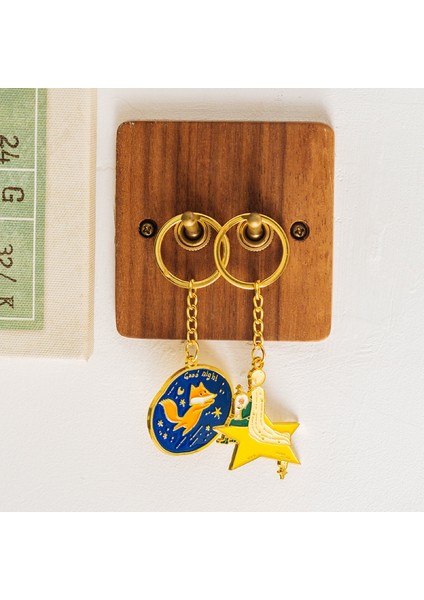 E Stili Küçük Prens Metal Anahtarlık Fantastik Masal Küçük Tilki Kuş Gül Bullet Journal Aksesuarları Çanta Araba Şirin Kolye (Yurt Dışından)