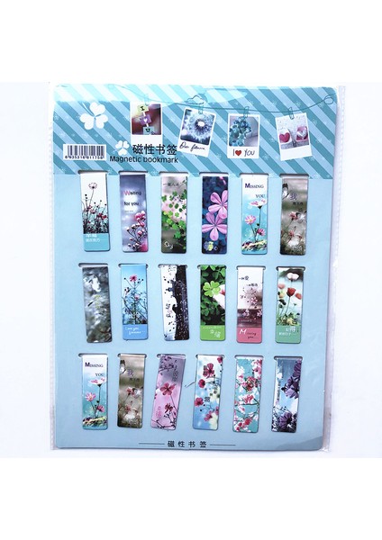 No.17 Stili Kedi Kalp Manyetik Ayraç Parlama Sevimli Karikatür Hayvanlar Günlük Manyetik Kitap Ayraç Çocuk Kitap Ayracı (Yurt Dışından)