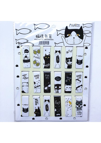 No.17 Stili Kedi Kalp Manyetik Ayraç Parlama Sevimli Karikatür Hayvanlar Günlük Manyetik Kitap Ayraç Çocuk Kitap Ayracı (Yurt Dışından) fırsatları