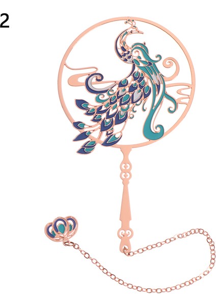 No.2 Tarzı Çin Tarzı Pirinç Ayraç Püskül Kolye Retro Kitap Klipsi Metal Sayfalama Işareti Öğrenci Kırtasiye Okul Ofis Malzemeleri (Yurt Dışından)