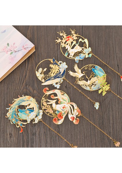 No.2 Tarzı Çin Tarzı Pirinç Ayraç Püskül Kolye Retro Kitap Klipsi Metal Sayfalama Işareti Öğrenci Kırtasiye Okul Ofis Malzemeleri (Yurt Dışından) fiyatları