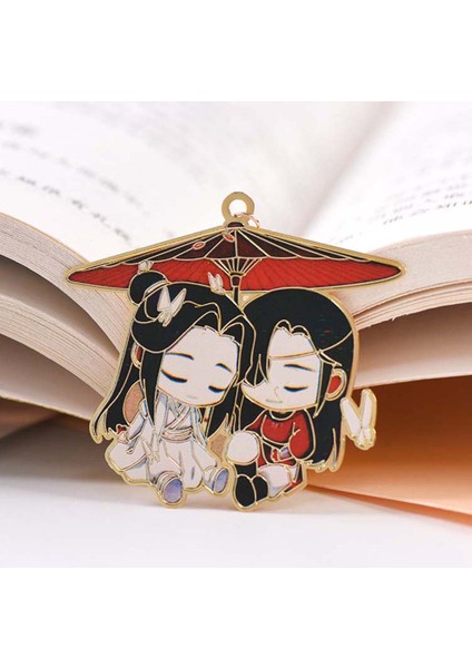 No.4 Tarzı Çizgi Mo Dao Zu Shi Yer Işareti Metal Oyacak Kitap Işaretleri Kawaii Kırtasiye Wei Wuxian Lan Wangji Anime Kız Arkadaş (Yurt Dışından)