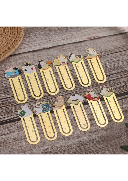 No.11 Stili 1 Adet Sevimli Kediler Okuma Altın Kaplama Metal Karikatür Hayvan Ayraç Kırtasiye Kitap Klasörü Ofis Okul Malzemeleri (Yurt Dışından) fiyatları