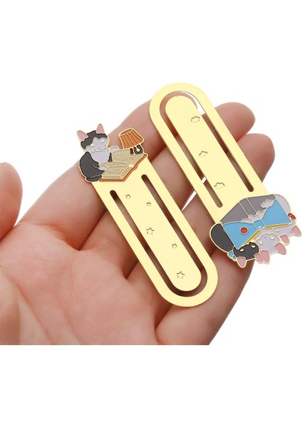 No.11 Stili 1 Adet Sevimli Kediler Okuma Altın Kaplama Metal Karikatür Hayvan Ayraç Kırtasiye Kitap Klasörü Ofis Okul Malzemeleri (Yurt Dışından) modelleri