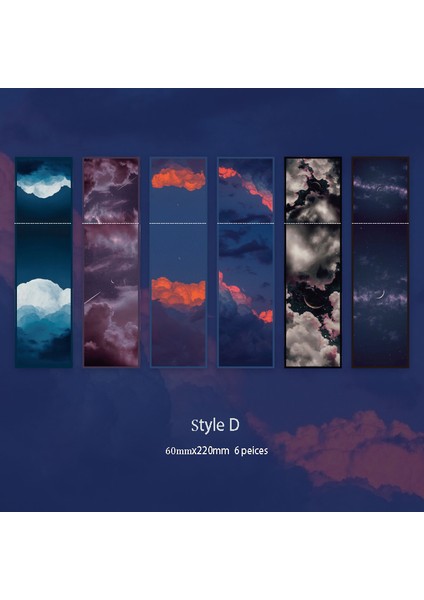 D Stili Bay Kağıt Ins Stiller Ayraçlar Romantik Bulutlar Sanat Serisi Kendin Yap Dekorasyon Kitap Ayraç Sayfa Kırtasiye Öğrenci Ofis Malzemeleri (Yurt Dışından)