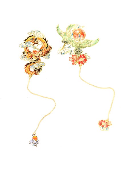 N2 Stili Lüks Metal Ayraç Çin Tarzı Retro Hayvan Şekilli Kırtasiye Yaratıcı Öğretmen Öğrenci Okul Ofis Malzemeleri (Yurt Dışından) fiyatları