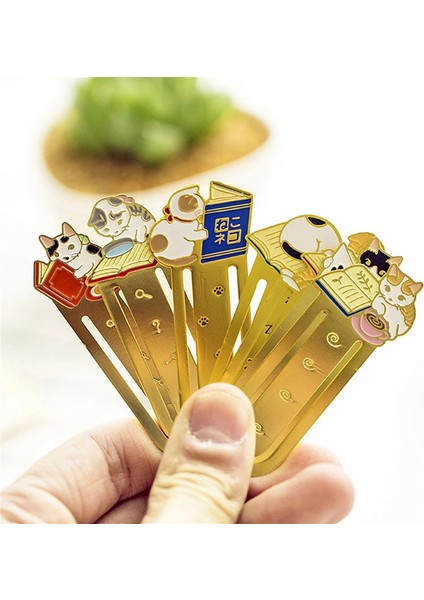 Ben Stil Sevimli Karikatür Kedi Kitap Ayracı Metal Kitap Iğnesi Okul Öğretmen Sayfa Tutucu Ofis Malzemeleri Sevimli Kırtasiye (Yurt Dışından) modelleri