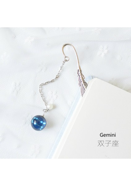 Ikizler Tarzı Yaratıcı Parlak Yıldız Işığı 12 Takımyıldız Ayraç Kolye Metal Kitap Ayracı Ofis Kırtasiye Okul Malzemeleri (Yurt Dışından)