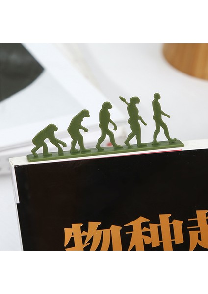 Yeşil Stil Yaratıcı Karikatür 3D Stereo Evrim Teorisi Orangutan Insan Kitap Ayraç Okuma Kitap Sayfa Işaretleme Okul Öğrenci Kırtasiye (Yurt Dışından) modelleri