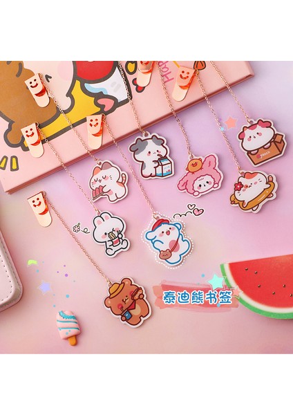 No.7 Tarzı Karikatür Kitap Ayracı Sevimli Hayvan Inek Kedi Akrilik Kolye Öğrenci Kırtasiye Öğretmen Malzemeleri E-Ticaret Mağazası Papelaria (Yurt Dışından) modelleri