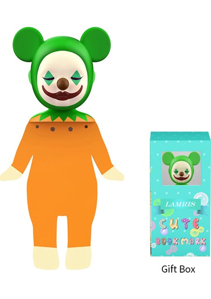 Palyaço Çocuk Stili Sevimli 3D Hayvan Ayraç Kawaii Kedi Köpek Kitap Ayracı Pvc Okuma Işareti İle Renkli Kutu Kırtasiye Okul Malzemeleri Çocuklar Kızlar ler (Yurt Dışından)