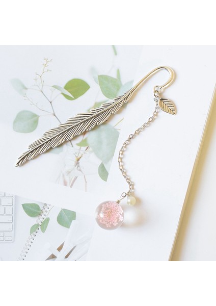 No.6 Tarzı 1 Adet Kristal Kolye Yaprak Stili Kurutulmuş Çiçekli Kitap Ayracı Kırtasiye Okul Için 2020 (Yurt Dışından)