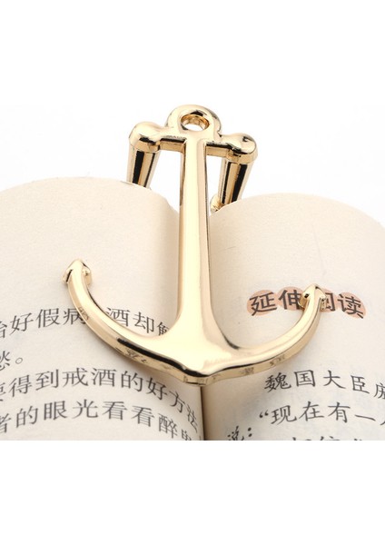 Altın Tarzı Metal Çapa Ayraç Yaratıcı Sayfa Tutucu Klips Öğrenciler Kitap Okuma Mezuniyet leri Okul Kırtasiye Ofis Malzemeleri (Yurt Dışından) fırsatları