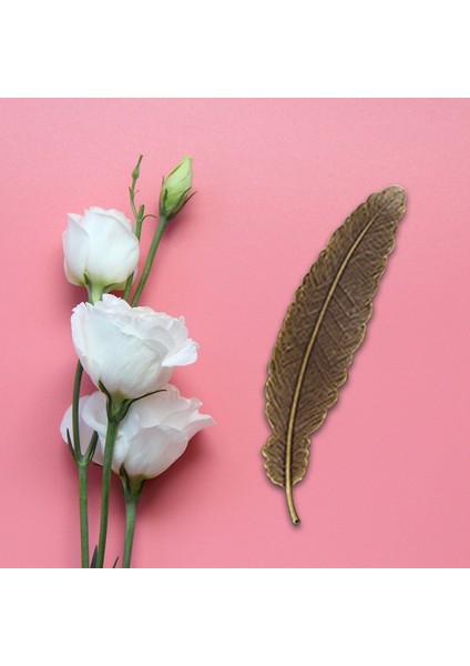 No.7 Tarzı Yaratıcı Retro Tüy Metal Ayraç Güzel Havalı Kitap Sayfa Işareti Çocuk Öğrenci Kırtasiye Okul Ofis Malzemeleri (Yurt Dışından) fırsatları