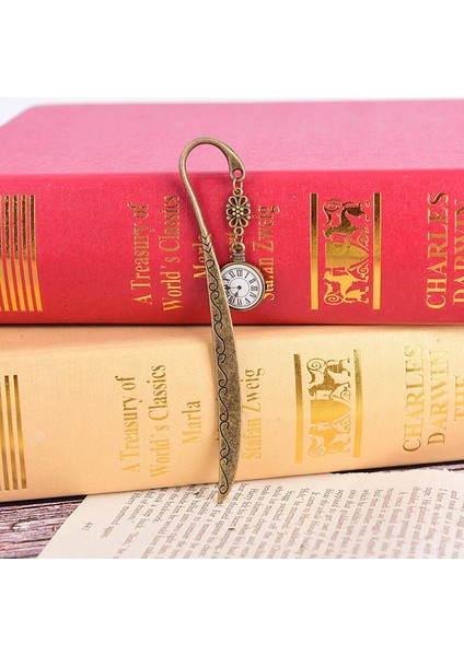 Öğrenci Kawaii Metal Ayraçlar Vintage Retro Kule Kitap Işaretleyici Kağıt Kelepçeler Çocuklar Için Kırtasiye (Yurt Dışından)