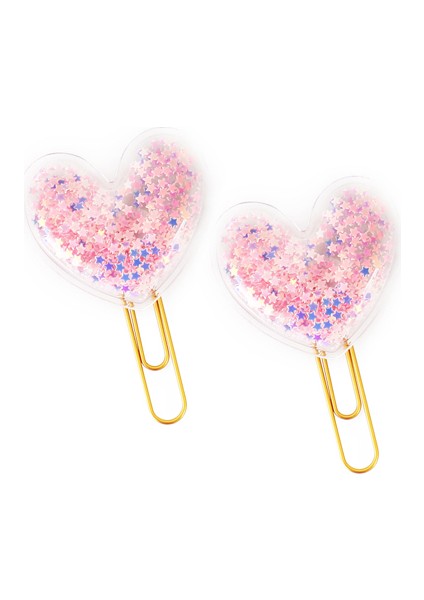 Pembe Tarzı Tutu Kalp Şekilli Ayraç Yaratıcı Renkli Kağıt Kelepçesi Okul Ofis Metal Indeks Kağıt Klipsleri Kırtasiye H0369 (Yurt Dışından)